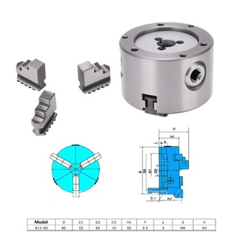 3-дюймовый самоцентрирующийся токарный патрон SANOU