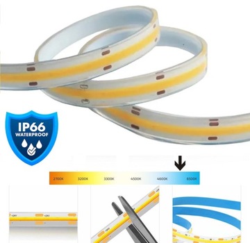 Taśma LED PRO COB 10W NEON WODOODPORNA IP66 6000k