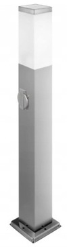 Lampa ogrodowa Słupek LED E27 Havana gniazdo 65cm srebrna