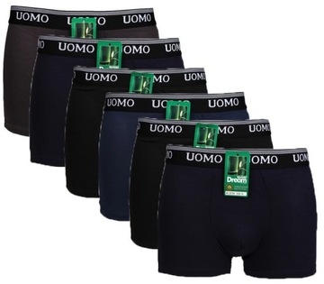 6x BOKSERKI MĘSKIE BAMBUSOWE ANTYBAKTERYJNE L