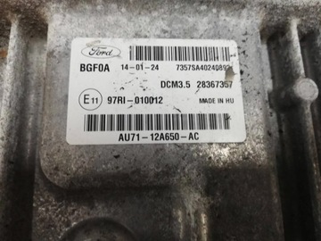 FORD C-MAX MK2 II KOMPUTER STEROWNIK SILNIKA AU71-12A650-AC