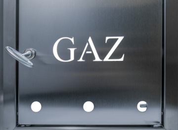 Газовая дверца из нержавеющей стали 25x25 см с ключом