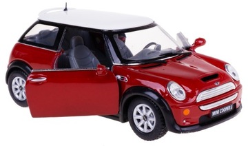 MINI COOPER S MODEL METALOWY KINSMART 1:28 CZERWONY