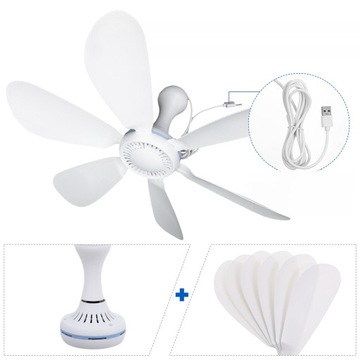 MAŁY WENTYLATOR SUFITOWY WENTYLATOR POWER BANK WENTYLATOR SUFITOWY USB