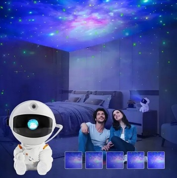 PROJEKTOR GWIAZD LAMPKA NOCNA LED RZUTNIK NIEBA ASTRONAUTA