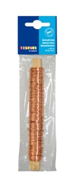 DIY Drut metalowy dekoracja ozdoba kolor MIEDŹ 50 m Ø 0,5 mm
