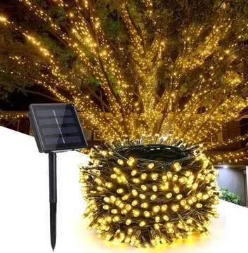 GIRLANDA LAMPKI SOLARNE OGRODOWE NA BALKON 200LED