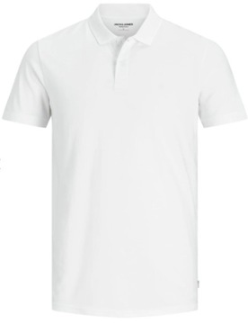 JACK&JONES KOSZULKA POLO BIAŁA CASUAL S SHC