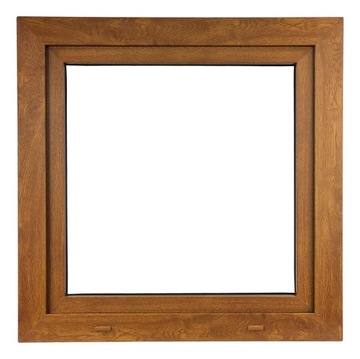 OKNO PCV 80 X 80 / 800 x 800 RU 1 x ZŁOTY DĄB