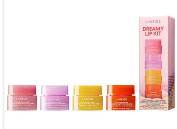 laneige Dreamy lip kit zestaw 4xmaska do ust na noc nowość peach ice tea