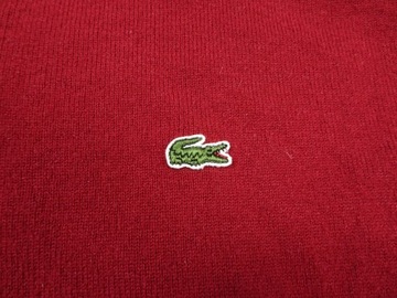 Lacoste Sweter V neck Wełna Pure New Wool XL 7