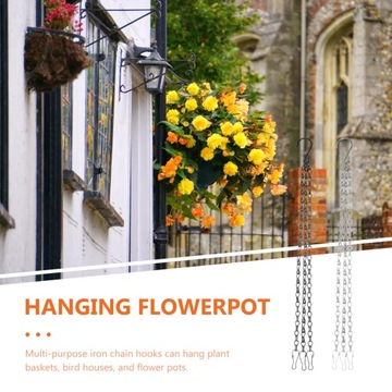 ДОМАШНИЙ ДЕКОР ПОДВЕСНАЯ ЦЕПНАЯ КОРЗИНА ЦВЕТОЧНЫЙ ГОРШОК