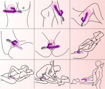 МОЩНЫЙ СКОЛЬЗЯЩИЙ ВИБРАТОР-МАССАЖЕР С 2 ЯЗЫКАМИ