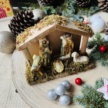 Рождественская конюшня, Вертеп, Святое семейство, Статуэтка, Елочные украшения