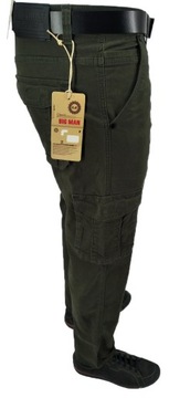 SPODNIE MĘSKIE BOJÓWKI OLIWKOWE ZIELONE W30 PAS 78-80 CM