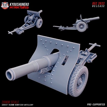 Soviet 152mm Howitzer Artillery Kyoushuneko Miniat