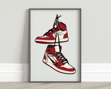 OBRAZ GRAFIKA PLAKAT Z RAMĄ ROZMIAR B1 Jordan 1