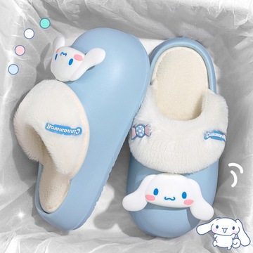 Hello Kitty милые хлопковые женские зимние тапочки