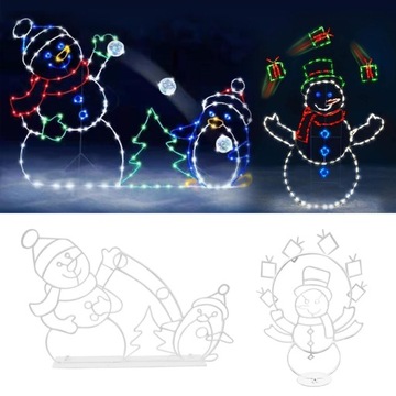 Рождественские светодиодные фонари, указатель пути, снеговик i