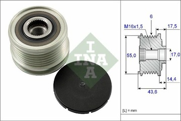 PACKET PDF 261055 4 + ALTERNÁTOR - SPOJKA JEDNOSMĚR SCHAEFFLER INA 535 0105 10