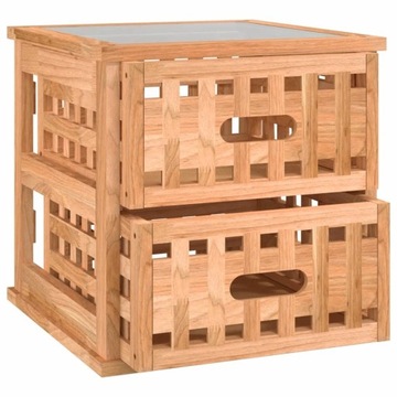 Тумбочки прикроватные, 2 шт, 34x34x34 см, орех