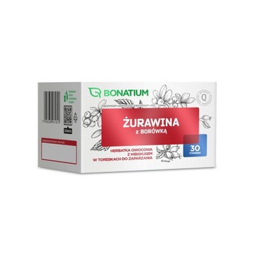 BONATIUM Żurawina z Borówką Herbatka Owocowa 30 torebek