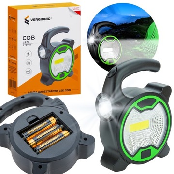 СВЕТИЛЬНИК ДЛЯ МАСТЕРСКОЙ COB LED ФАКЕЛ 3Вт+1ВТ ГАРАЖНЫЙ ПОИСК 3xAA БАТАРЕИ