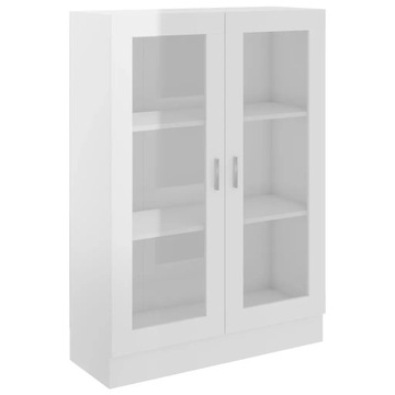 Szklana szafka na książki 82,5x30,5x115cm biały