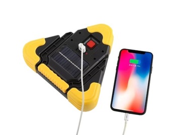 WIELOFUNKCYJNY TRÓJKĄT OSTRZEGAWCZY LED LATARKA POWER BANK