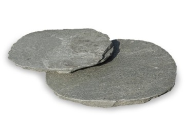 Ступеньки, каменные степы для дорожек Овал Серый