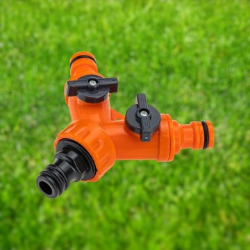 ТРОЙНИК ДЛЯ ШЛАНГОВ, РАСПРЕДЕЛИТЕЛЬ ВОДЫ ДЛЯ САДОВОГО ШЛАНГА С КЛАПАНАМИ И КОНЦАМИ