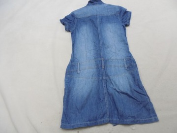 34 H&M ROZPINANA SUKIENKA JEANSOWA BLUE K2343