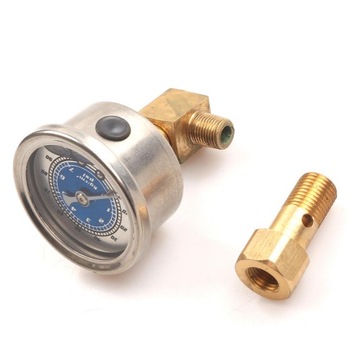 Manometr paliwa 100PSI Wypełniony cieczą przezroczysty obiektyw 1/8 NPT Zestawy 1/2