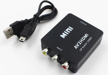 Адаптер Конвертер изображений CHINCH RCA - HDMI AV2HDMI