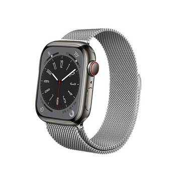 Crong - Pasek ze stali nierdzewnej do Apple Watch 38/40/41 mm (srebrny)