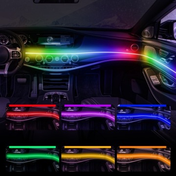 Оптоволоконное автомобильное освещение RGB светодиодная лента 7м APKA+PILOT KIT XL