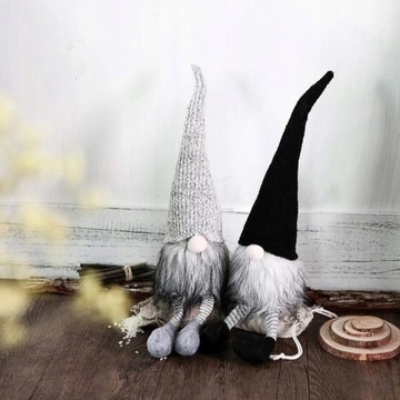 РОЖДЕСТВЕНСКИЕ гномы. Пара под елкой. Большой НАБОР ИЗ 2 ГНОМОВ (45 см)