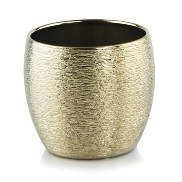 Złota osłonka na doniczkę kula Polnix Gold 11 cm