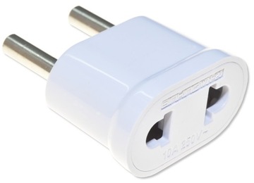 Adapter podróżny wtyk PL - gniazdo USA biały