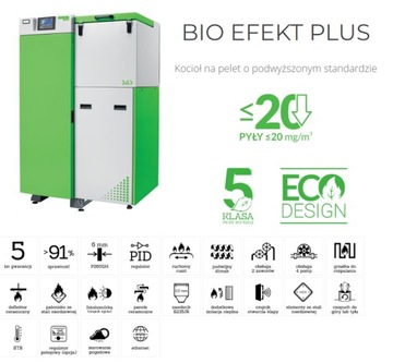 KOCIOL PELLETOWY SAS BIO EFEKT PLUS 23 KW 5KL. DOTACJA RATY 0%