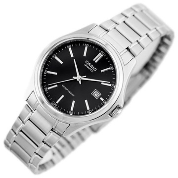 ZEGAREK MĘSKI CASIO MTP-1183A 1A Srebrny bransoleta Czarna tarcza + BOX