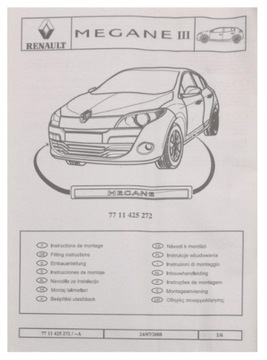 LIŠTA VRSTVA  PRAHU RENAULT MEGANE III