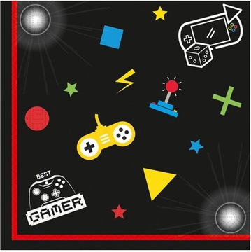 Serwetki Papierowe Gaming Party Urodziny 20 szt.