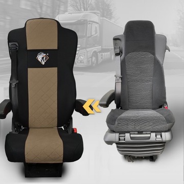 Pokrowce na fotele MERCEDES ACTROS MP4, MP5 BRĄZ