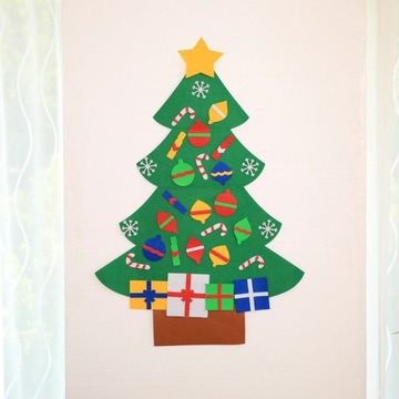 Ręcznie robiona edukacyjna tkanina filcowa DIY trójwymiarowa choinka