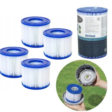 4x Фильтр-фильтра для насоса LAY Z SPA Bestway 60311 тип VI Lay-Z-SPA