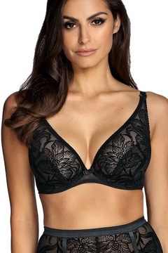 65E Ewa Bień Velvet czarny B801 bralette biustonos