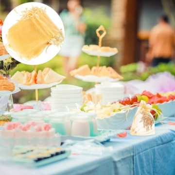 мешки из органзы для мусора, конфеты желтого цвета, сплошной цвет | 100 шт.