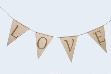 Деревенская гирлянда с надписью LOVE, свадебное украшение