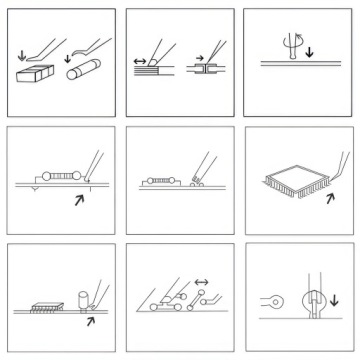 ИНСТРУМЕНТЫ ДЛЯ ПАЙКИ ЭЛЕКТРОНИКИ КРЮЧКИ СКРЕБКИ